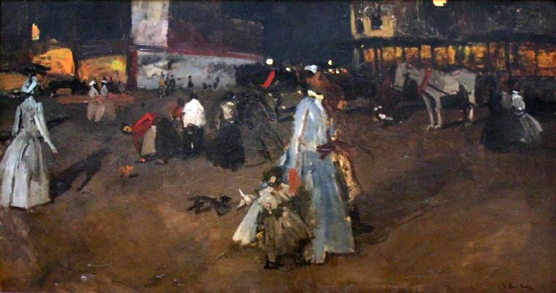 George Hendrik Breitner An Evening on the Dam in Amsterdam oil painting image